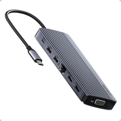 Anker 134 Grams A8389 USB 3.0 Type C 14 Ports Dual 4K HDMI Docking Station