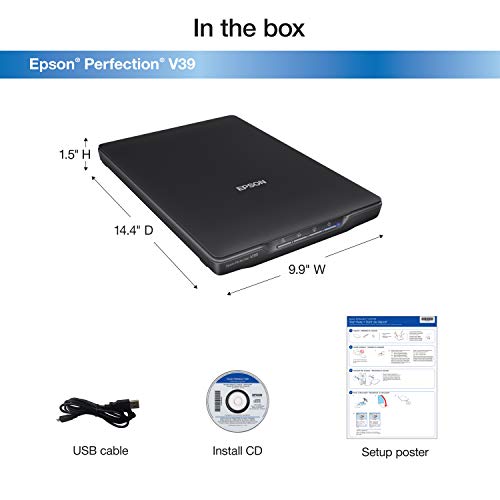 Epson 4800 dpi Perfection V39 Photo Scanner USB CCD