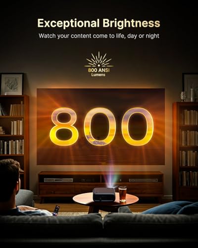 NexiGo 11.3x10.78x4.8 Inches PJ40 Ultra 800 ANSI Lumens Native 1080p Video Projector