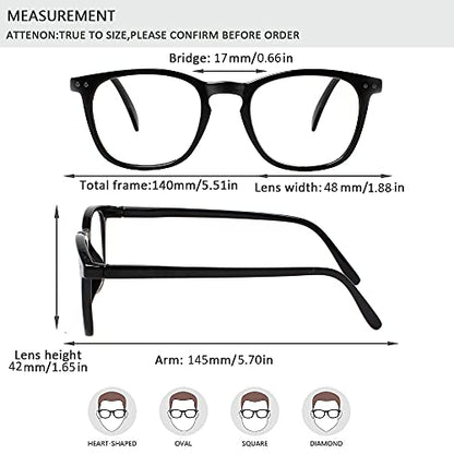 Henotin 48mm Reading Glasses 0.75 D 140mm Full Rim Metal Oval Mixed Color