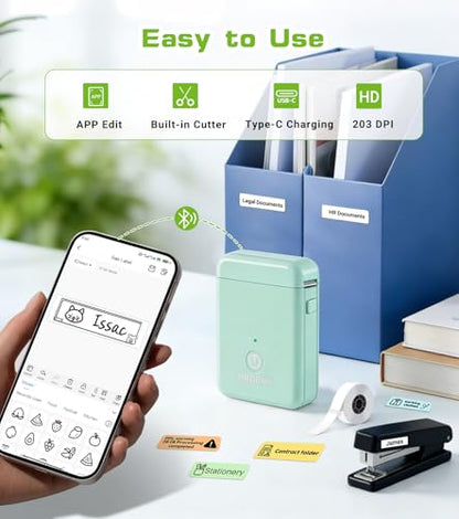 ORGBRO X1 Mini Label Maker Monochrome Thermal Printing Bluetooth 203 DPI 300 Dots Per Inch
