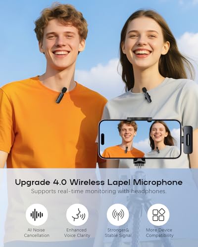 ZOPPLM Wireless Mini Microphone WM189 - Dual Lavalier | Universal Connectivity | 2.4 - 4.8 GHz