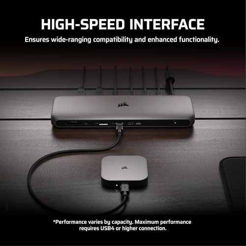 Corsair 2TB CSSD-EX400U2TB Compact External SSD USB4 Thunderbolt 3.2 Gen 2