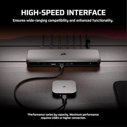Corsair 2TB CSSD-EX400U2TB Compact External SSD USB4 Thunderbolt 3.2 Gen 2