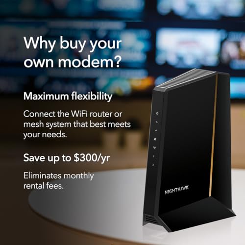 NETGEAR 2.5Gbps CM3000-100NAS Ethernet Modem - Certified Refurbished