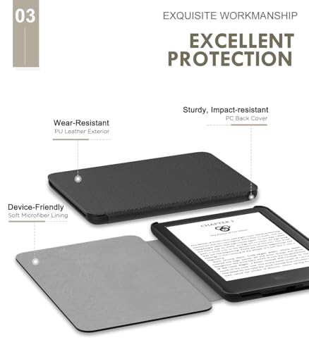 MoKo 6.38 x 4.53 x 0.55 inches C2V2L3 Kindle Cover for 11th Generation 2024/2022