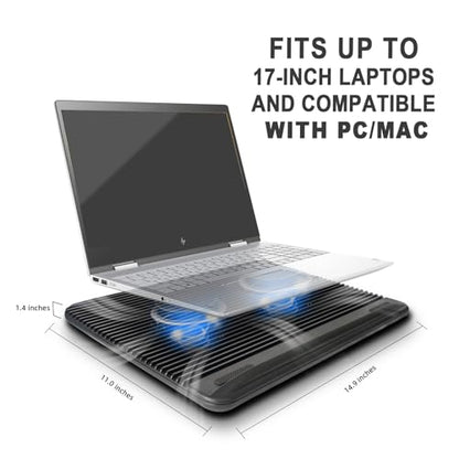 Coolertek 14.96" x 11.02" x 1.42" USB Powered Laptop Cooling Pad HY-288