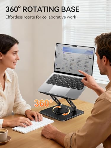 Tounee 10-15.6" Laptop Stand LS21A Black Desk Mount with 360° Rotation