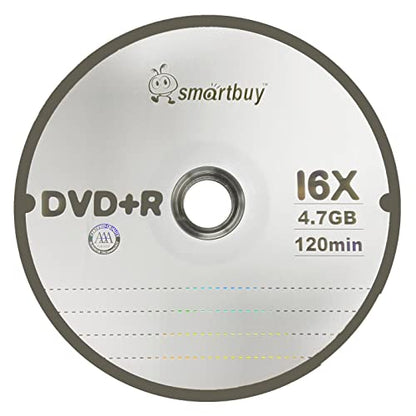 Smartbuy 4.7GB DVD+R 16x Recordable Discs 100-Count