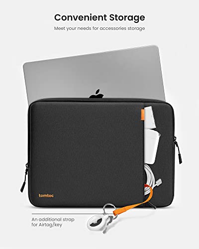 tomtoc 14-inch Laptop Sleeve Model A1-C103D - Water Resistant - Soft Faux Fabric - Compatible with MacBook Pro M5/M4/M3/M2/M1, Dell XPS 14