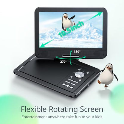 YOTON 10.5" YD105P 1024x600 LCD Portable DVD Player
