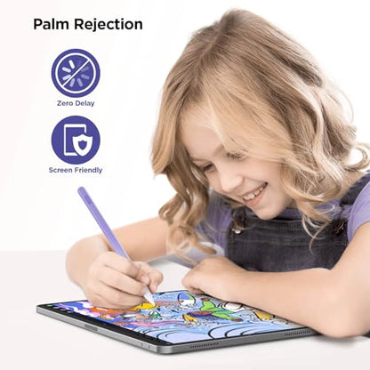 DEGGE Stylus Pen for iPad A16/A14/A13/A12/A11/A10/A9/A8/A7/A6, Fast Charge, Palm Rejection, Compatible with iPad Air 3/4/5, iPad Pro 11/12.9-inch, iPad Mini 5/6
