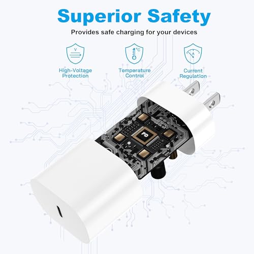 HALIHALL 30W USB Type C Charger for iPhone 17/16/15/14/13/12, 30W, White, Model XHD-PD30W