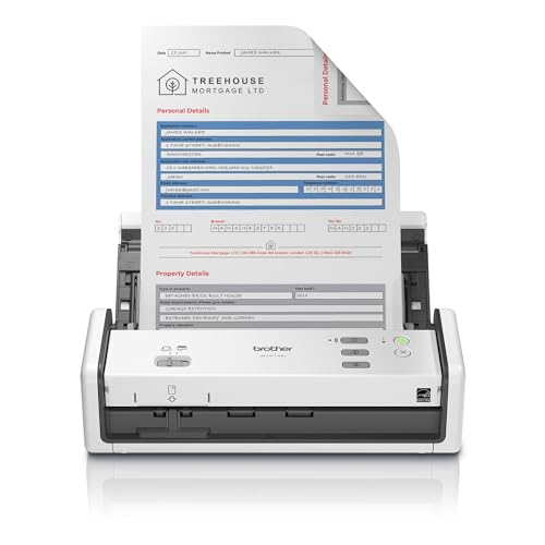 Brother 4" D x 11.3" W x 3.3" H ADS-1300 600 dpi Desktop Scanner