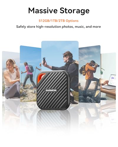 GARMESE 1TB X6Max External Solid State Drive USB 3.2 Gen 2x2, Portable Shock Resistant SSD