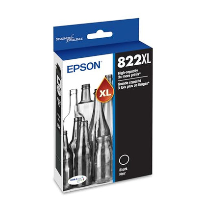 Epson 822 1200 Page Yield Genuine Ink Cartridge T822XL120-S Black