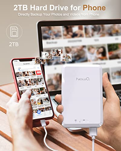 NEWQ 2TB B0BBZV6PS6 Portable External Hard Drive USB 2.0/3.0 for Smartphones and Computers