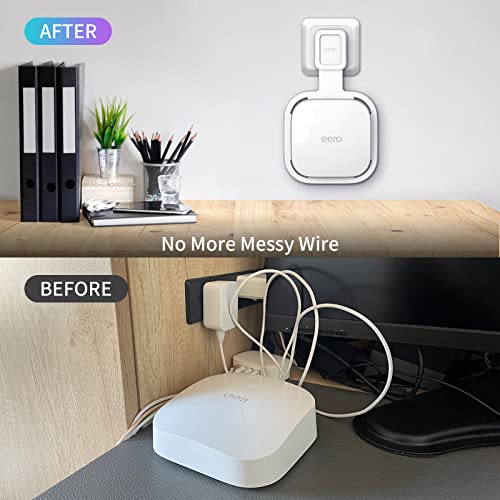 Sootozy EM6E-3-new Tri-Band Wall Mount Holder for eero Pro 6e/6, Weatherproof, 802.11a, 1000 Mbps, Internal Antenna