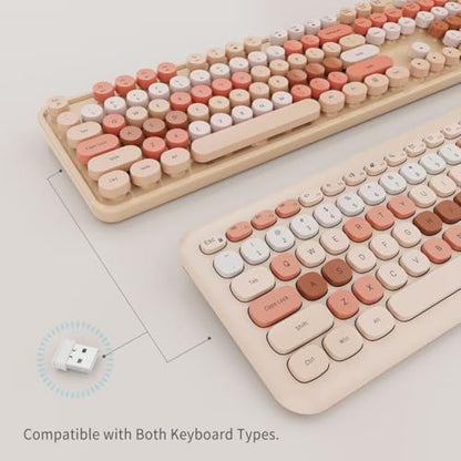 MOFII 104-Key Wireless Keyboard and Mouse Combo QWERTY Battery Powered Windows Compatible