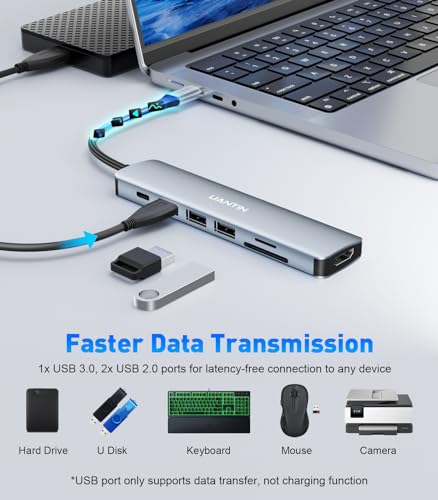 UANTIN 7-in-1 USB C Hub USB-C Docking Station