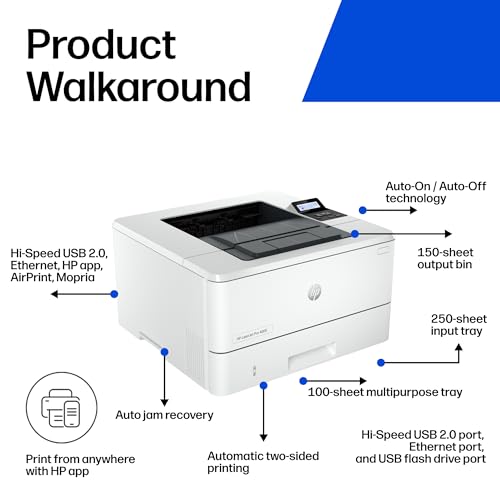 HP LaserJet Pro 4001dn Laser Printer, Monochrome, 1200 x 1200 DPI, 42 ppm