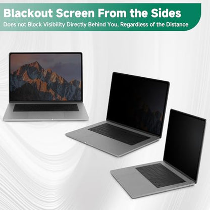 IRUYO FL 14 Inch Nano-Suction Laptop Privacy Screen, 16:10, 5.6 oz, Anti-Glare, Blue Light Filter