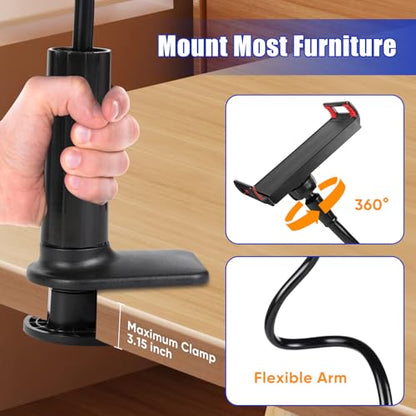 Selfdee Tablet Stand Holder 31.4 inches 360 Degree Rotation Adjustable Flexible Long Arm Tabletop Mount