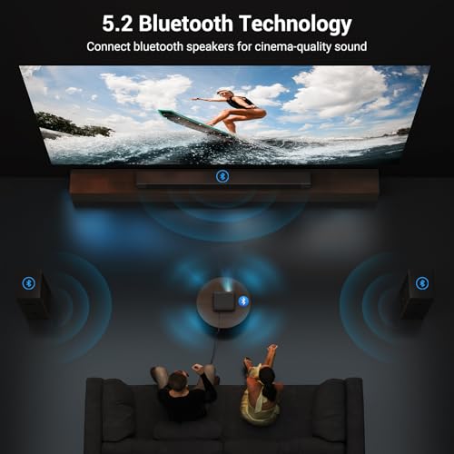 HAPPRUN 6.6" x 3.2" x 7.9" H11 1920 x 1080 1500 ANSI LED Projector