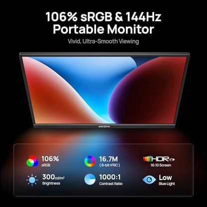 ARZOPA 16.1" 1920x1080 LCD 144Hz IPS Portable Monitor