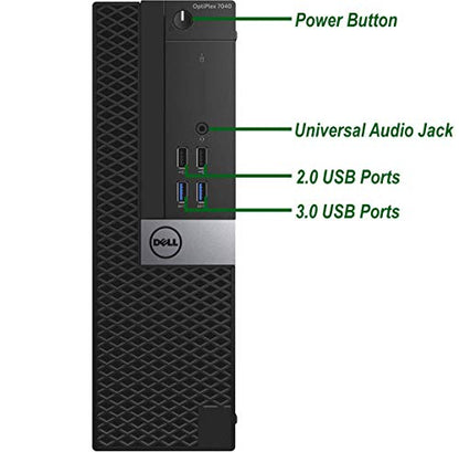 Dell Optiplex 7040 Computer Tower i5-6500 16GB RAM 256GB SSD 3840x2160 Windows 11 Pro