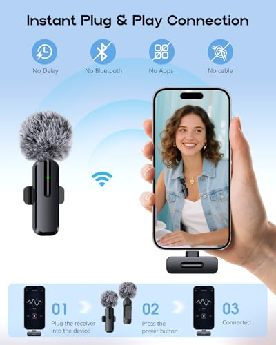 ZOPPLM Wireless Mini Microphone WM189 - Dual Lavalier | Universal Connectivity | 2.4 - 4.8 GHz