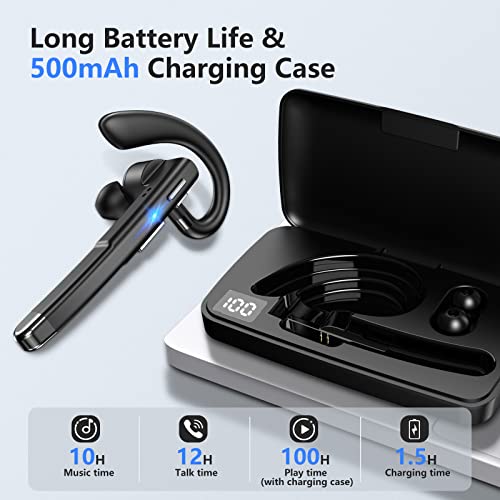 Boytond FB-YYK-520 Wireless Bluetooth Headset, Bluetooth 5.4, Noise Cancelation, 33ft Range, Waterproof