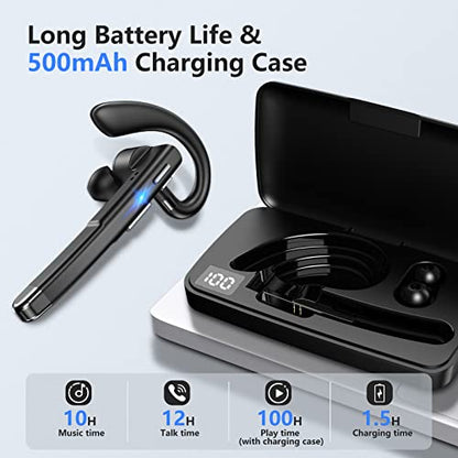 Boytond FB-YYK-520 Wireless Bluetooth Headset, Bluetooth 5.4, Noise Cancelation, 33ft Range, Waterproof