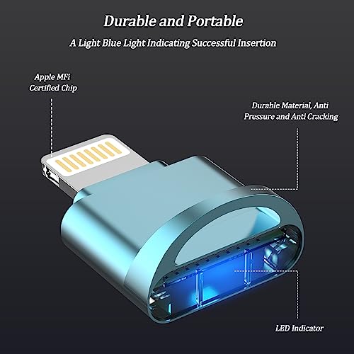 DESOFICON Micro SD Card Reader JY-FBA-00019 Lightning to Micro SD Adapter