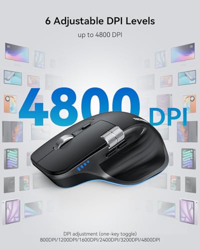 TECKNET Wireless Mouse TK-MS029 Optical 4800 DPI 2.4GHz Ergonomic Mouse