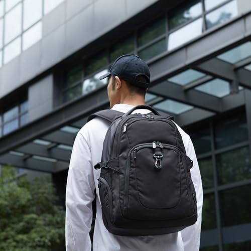 Amazon Basics 17-Inch Laptop Backpack NC2401019R1 Water Resistant Polyester Black