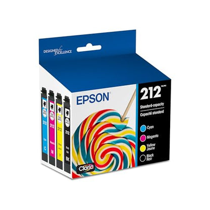 Epson Standard Ink Cartridge T212120-BCS Black, Cyan, Magenta, Yellow, 350 Page Yield, Genuine