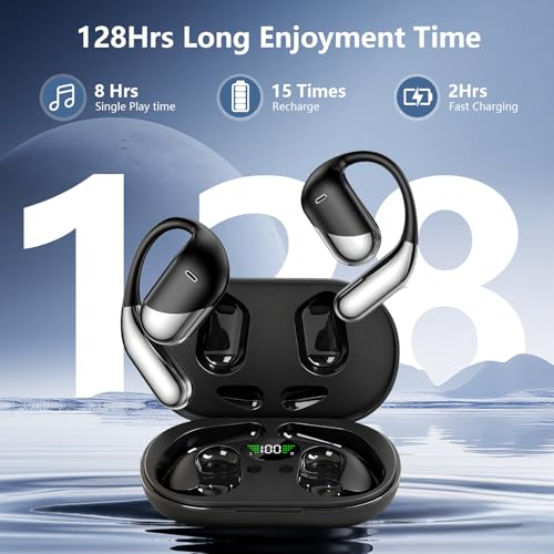 Aurotlu Q16-H3 Open Ear Bluetooth Headphones Wireless Connectivity 60H Playtime IPX7 Ergonomic Design