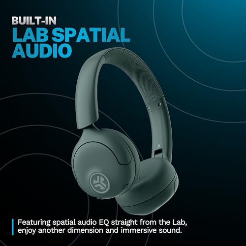 JLab HBGOLUXANCSGE20WEB On Ear Headphones ANC 12 Hours Battery Life Hybrid Driver Wireless Bluetooth 5.0
