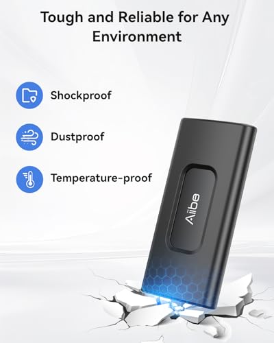 Aiibe 1TB External SSD 8303cc80-dd68-4d5a-af68-c17c2b3f8729 USB-C 1050MB/s Portable Solid State Drive