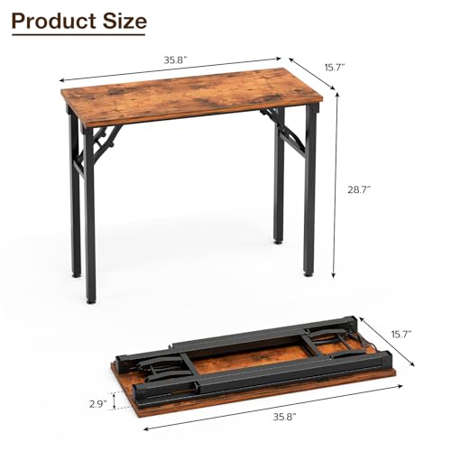 TEMI 35.8' A13-01 Non-Electric Manual Compact Freestanding Computer Desk