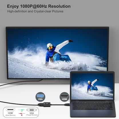 BENFEI HDMI to VGA Adapter 000155black 1920x1080 60Hz Adapter