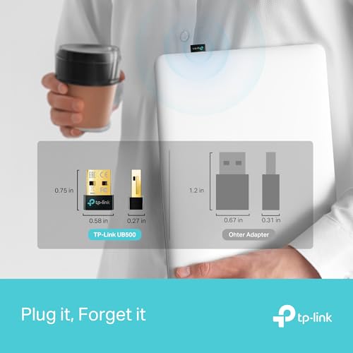 TP-Link 0.74" x 0.58" x 0.27" UB500 Bluetooth 5 Wireless Adapter for Windows