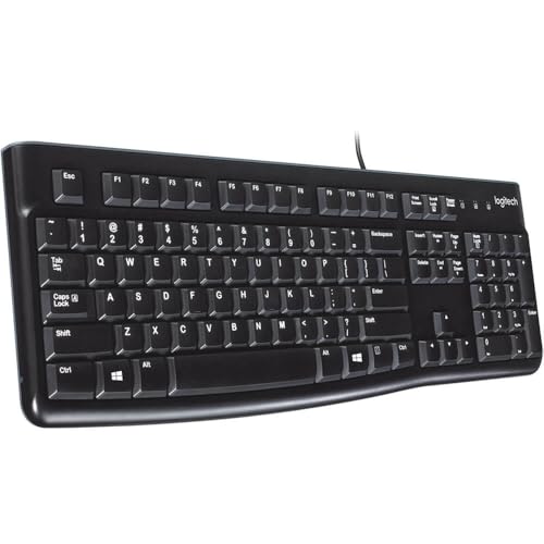 Logitech K120 Full Size Wired Keyboard 104 Keys Spill-Resistant USB