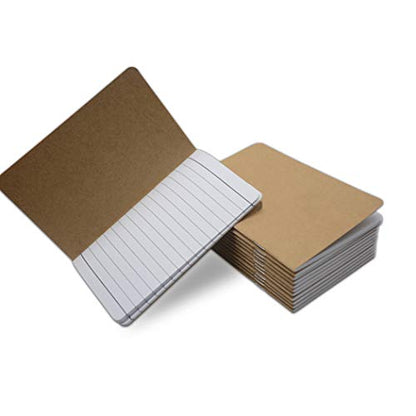 Yansanido 12 Count 5.5 x 3.5 Inches Brown Softcover Pocket Notebook 64 Pages 70 GSM 8 mm Ruled