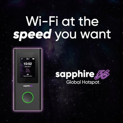 TravelWifi Sapphire 5G Mobile Hotspot WPS Tri-Band Wireless 802.11ax Connectivity Technology