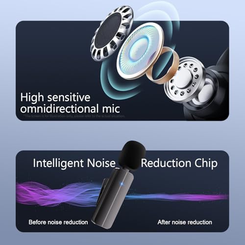 Bulatry 2-Pack Wireless Mini Lavalier Microphone WM280 Bluetooth USB Wi-Fi Omnidirectional