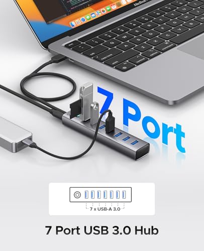 ORICO 7-Port USB 3.0 Hub ACF31-10 5Gbps Aluminum USB Splitter