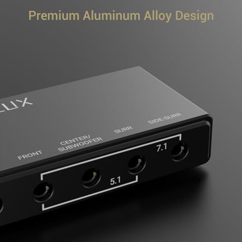 Cubilux 7.1 USB Surround Sound Card 384KHz USB A External Sound Card for Laptop PC