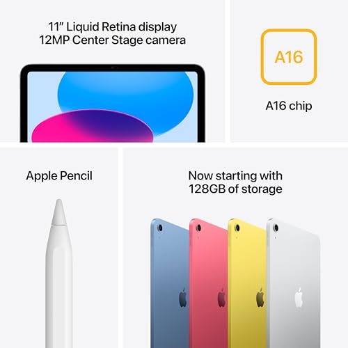 Apple 9.79 x 7.07 x 0.28 inches MD4A4LL/A 128 GB Wi-Fi 6 12MP Front/12MP Back Camera Tablet